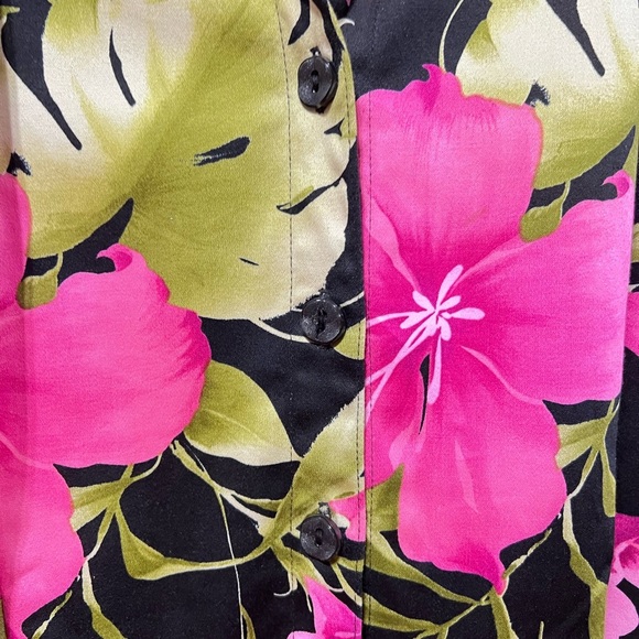 Scarlett Pink Floral Hawaiian Button-Front Dress – Size 13/14 - Picture 5 of 5